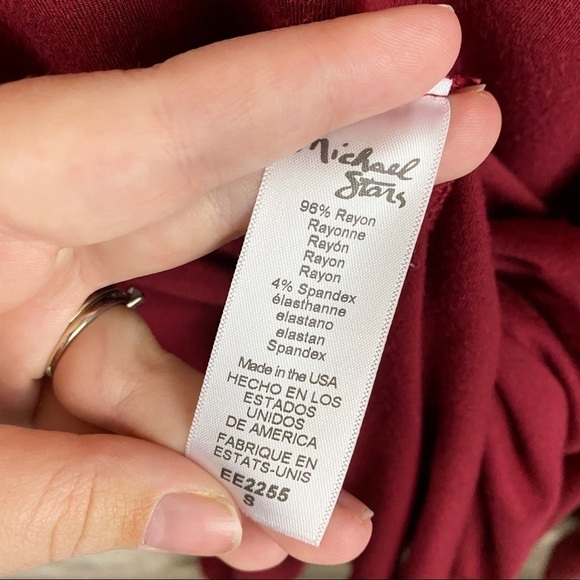 Michael Stars V-Neck Long Sleeve Top - Picture 4 of 4